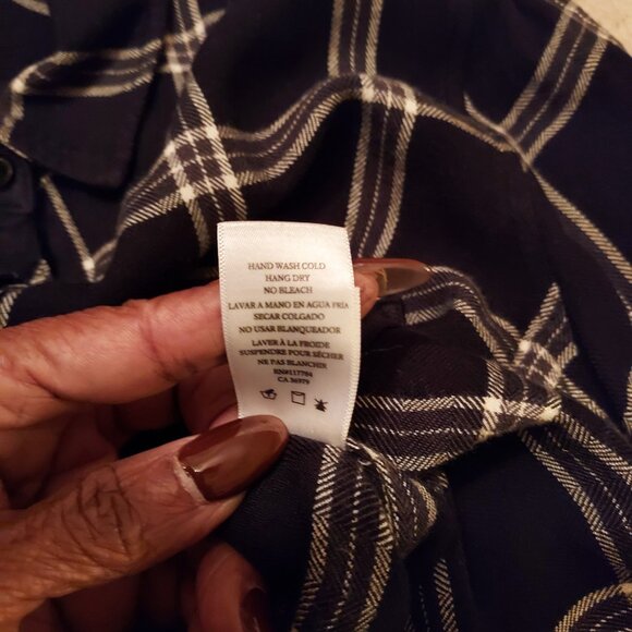 Rails Hunter Ash Cream Grey Button Up Shirt Size Large NWOT - Picture 7 of 10